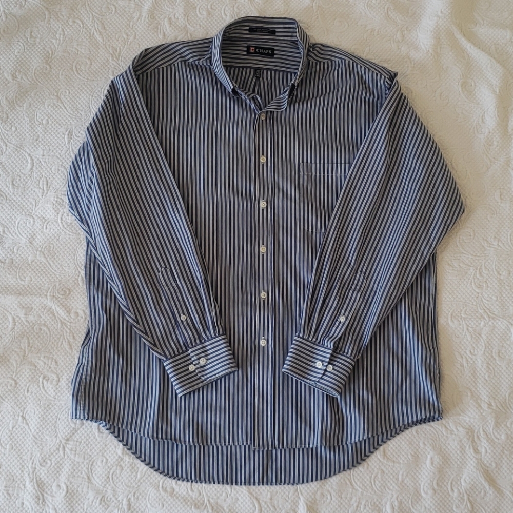 Mens Chaps striped dress shirt size XL